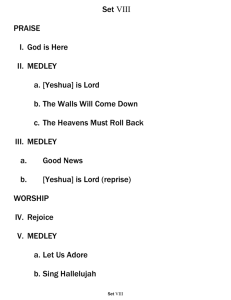 Song List - Temple Aviv Judea