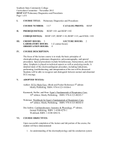 RESP 1117- Pulmonary Diagnostics & Procedures