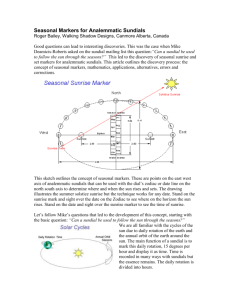 Seasonal Markers for Analemmatic Sundials