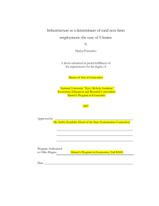 Infrastructure as a determinant of rural non