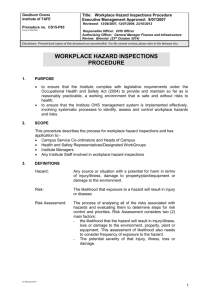 Workplace hazard inspections procedure