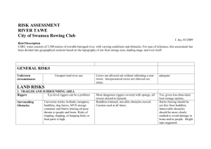 RISK ASSESSMENT - City of Swansea Rowing Club