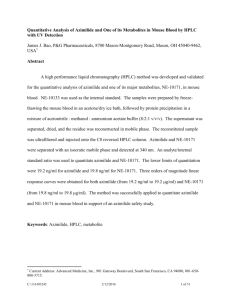 Quantitative Analysis of Azimilide and One of its