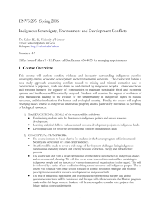 ESP-6010 Introduction to Environmental Security