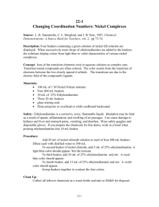 Changing Coordination Numbers: Nickel Complexes