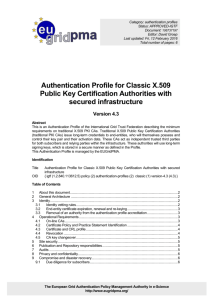 Authentication Profile for Classic X.509 Public Key