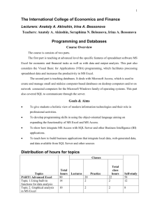 Programming and Databases