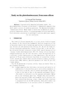 Study on the photoluminescence from nano