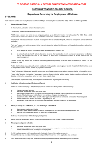 (EC1) application form - Northamptonshire County Council