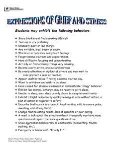 EXPRESSIONS OF GRIEF AND STRESS