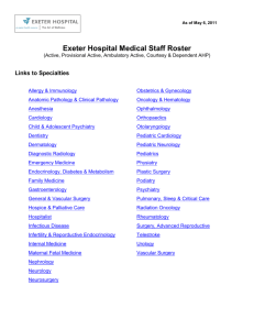 Exeter Hospital Medical Staff Roster