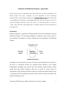 Valuation of Intellectual Property: Approaches