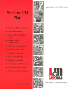 504 Manual - Linn-Mar Community School District