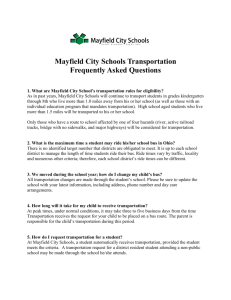 Mayfield Schools Transportation FAQ