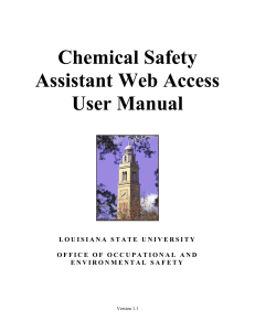 Chemical Inventory - Louisiana State University