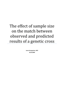 The effect of sample size on the match between observed and