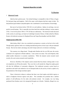 REGIONAL DISPARITIES IN INDIA