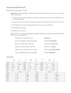 Grammar Study Guide for Latin I Stages 1-24/5