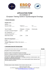 Application Form for Accreditation of European Training Centre in
