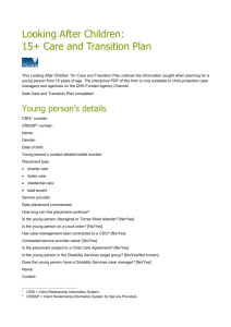 Looking After Children 15+ Care and Transition Plan form (doc 51.0