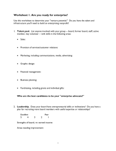 Worksheet 1 - Grassroots Fundraising, Inc.