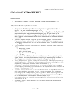summary of responsibilities - Maryland Institute College of Art