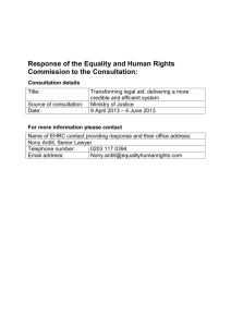 Response to consultation - Transforming legal aid