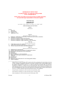 Labour Act Chapter 28:01 as amended at 2006-02-01