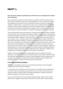 Evaluation of potential tests for CJD for access to rare samples