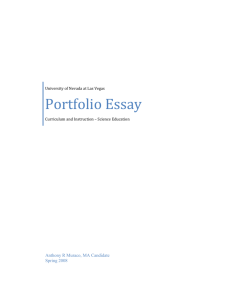 Portfolio Essay - Faculty Websites