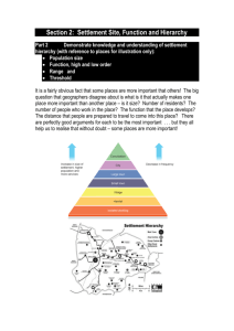 Settlement hierarchy information booklet (part 2)