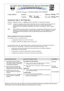 Obituary (task sheet)