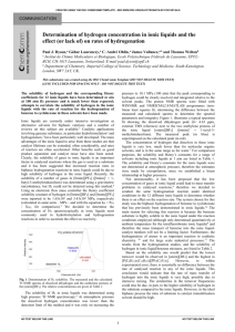 Welton, T - Determination of H2 conc in ionic liquid