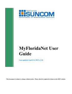 MFN User Guide - Department of Management Services