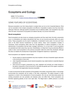 some features of ecosystems