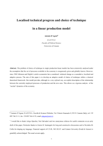 Localised technical progress and choice of technique