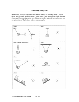 Free Body Diagram Practice Package 9/5