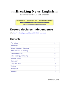 Kosovo declares independence