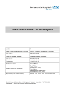 Central Venous Catheter Care And Management