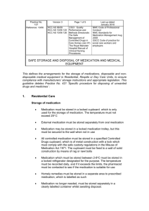 Safe storage and disposal of medication and medical equipment 92kb