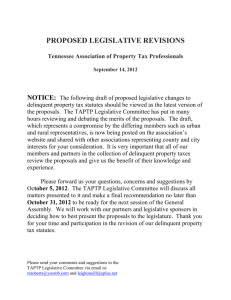 Proposed Legislative Changes - Tennessee Association of Property