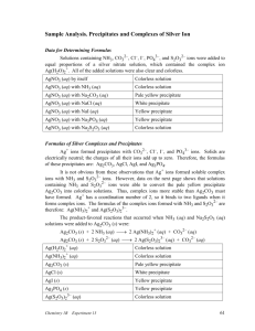 Experiment 13: Sample Analysis