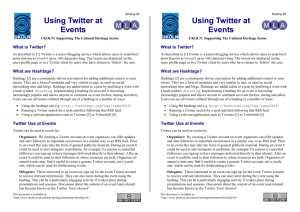 Use of Twitter at Events