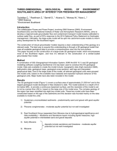 Three-dimensional geological model of Environment Southland`s