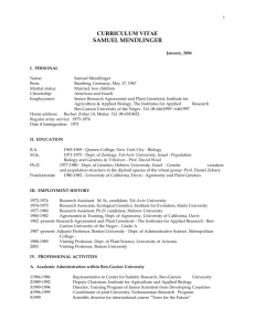 CURRICULUM VITAE