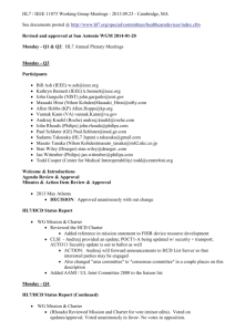 HL7 HCD Cambridge Sept 2013 Meeting Mins Revised