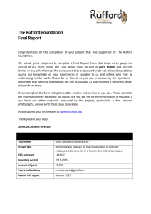 Final Report - Rufford Foundation