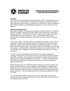 Federal Railroad Administration Train Horn Rule Fact Sheet
