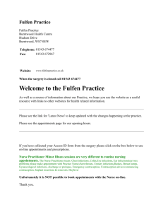 Practice Leaflet> - Goring & Woodcote Medical Practice