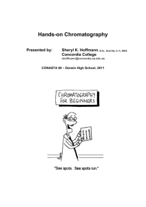 Chromatography - Sheryl Hoffmann